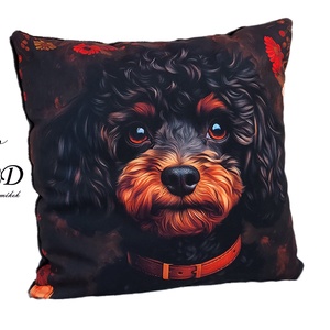 Gyönyörű egyedi dekorpárna kutyus mintával!, Otthon & Életmód, Lakástextil, Párna & Párnahuzat, Díszpárna (belsővel együtt), Csomózás, Varrás, MESKA