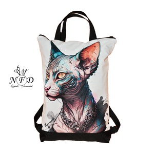 Egyedi kész�tésű három az egyben Szfinx válltáska-hátizsák vizhatlan anyagból., Táska & Tok, Variálható táska, Varrás, MESKA