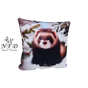 Gyönyörű egyedi dekorpárna Golden vadászgörény mintával!(csak huzat!), Otthon & Életmód, Lakástextil, Párna & Párnahuzat, Díszpárna (belsővel együtt), Csomózás, Varrás, MESKA