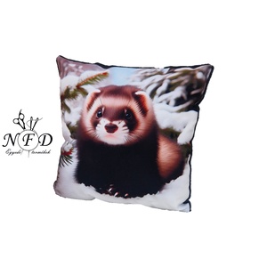 Gyönyörű egyedi dekorpárna Golden vadászgörény mintával!(csak huzat!) - otthon & életmód - lakástextil - párna & párnahuzat - díszpárna (belsővel együtt) - Meska.hu