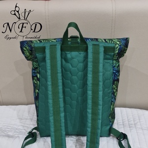 Repülős roll top hátizsák dzsungel mintával!l  - táska & tok - hátizsák - roll top hátizsák - Meska.hu