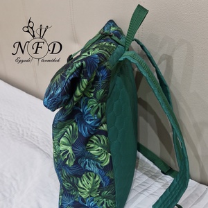 Repülős roll top hátizsák dzsungel mintával!l  - táska & tok - hátizsák - roll top hátizsák - Meska.hu