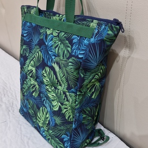 Repülős hátizsák-kézitáska dzsungel mintával!l  - táska & tok - hátizsák - roll top hátizsák - Meska.hu