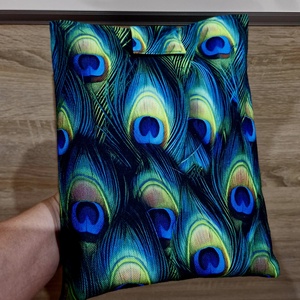 Pávatoll mintás könyv/laptop tok tartó - Meska.hu