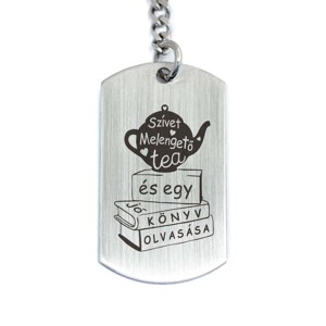Egy jó könyv olvasása acél medálos kulcstartó, Táska & Tok, Kulcstartó & Táskadísz, Kulcstartó, , MESKA