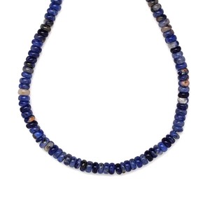 Szodalit korong 4x2mm  ékszerkészítő alapanyag (füzér), Kellékek & szerszámok, Ásvány alapanyag, Ásványfüzér, , MESKA