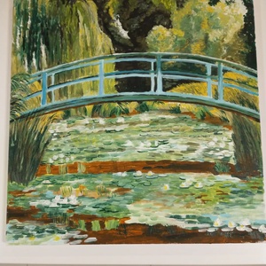 Japán híd (Monet után) - művészet - festmény - akril - Meska.hu