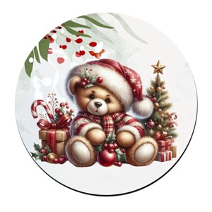 Karácsonyi Teddy maci (ajándékok) bögre alátét, , , MESKA