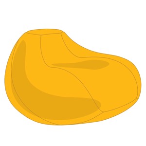 Sárga Grandiózus Babzsákfotel Huzat, Otthon & Életmód, Bútor, Babzsák huzat, Babzsák, , MESKA