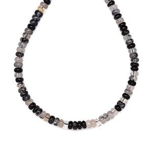 Turmalinkvarc korong 4x2,5mm  ékszerkészítő alapanyag (füzér), Kellékek & szerszámok, Ásvány alapanyag, Ásványfüzér, , MESKA