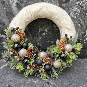Karácsonyi ajtódísz, karácsonyi kopogtató  - karácsony - adventi díszek - adventi ajtódísz - Meska.hu