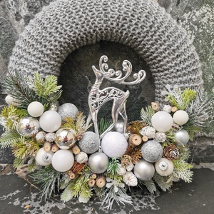 Karácsonyi kopogtató, ajtódísz  - karácsony - adventi díszek - adventi ajtódísz - Meska.hu
