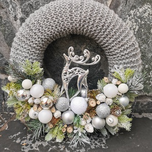 Karácsonyi kopogtató, ajtódísz  - karácsony - adventi díszek - adventi ajtódísz - Meska.hu
