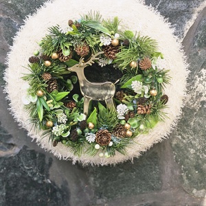 Téli ajtódísz,  karácsonyi Kopogtató  - karácsony - adventi díszek - adventi ajtódísz - Meska.hu