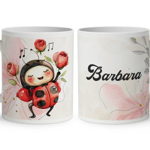 Névvel kérhető - Cuki táncoló katica mintás bögre, Otthon & Életmód, Konyhafelszerelés, tálalás, Tálalás, Bögre & Csésze, , MESKA