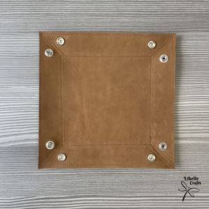 Színes bőr tálca - barna - otthon & életmód - dekoráció - asztal és polc dekoráció - dekorációs tál, tartó - Meska.hu