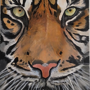 Tigris festmény - Meska.hu