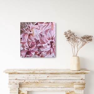 Rózsaszín dáliák olajfestmény - művészet - festmény - olajfestmény - Meska.hu