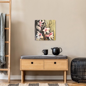 Magnólia virágos festmény - művészet - festmény - olajfestmény - Meska.hu