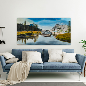 Tájkép festmény, Művészet, Festmény, Festmény vegyes technika, Festészet, MESKA