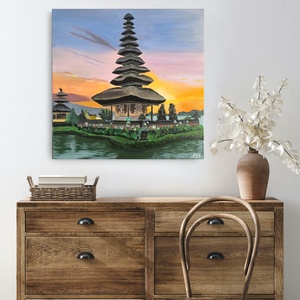 Keleties templom festmény, Művészet, Festmény, Akril, Festészet, MESKA