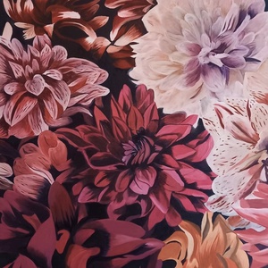 Őszi Dáliák � Egyedi, kézzel festett művészi olajfestmény - művészet - festmény - olajfestmény - Meska.hu