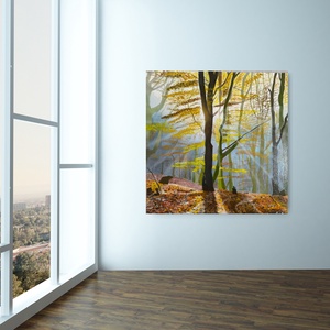 Aranyba hajló fények � Egyedi, kézzel festett őszi tájkép - Meska.hu