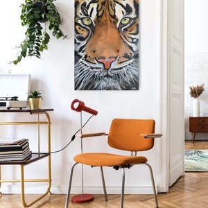 Az őserdő lelke � Exkluzív, kézzel festett tigris olajfestmény - Meska.hu