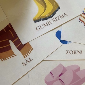 Ruhadarabok tanulókártya csomag, Játék & Sport, Táblajáték és Kártyajáték, Kártya, Papírművészet, MESKA