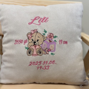 Baba, újszülött emlékőrző párna   - Meska.hu