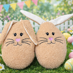 Húsvéti nyuszi párna , Ünnepi díszek, dekorációk, Húsvéti díszek és dekorációk, Húsvéti tojás, hímestojás, Hímzés, Varrás, MESKA