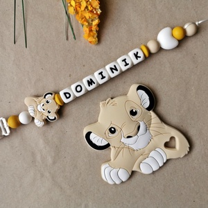 Rágcsalánc névvel - Simba oroszlán rágókával, Játék & Sport, 3 éves kor alattiaknak, Rágóka, Gyöngyfűzés, gyöngyhímzés, MESKA
