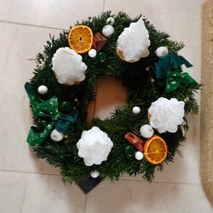 Akciós élő fenyős adventi koszorú - karácsony - adventi díszek - adventi koszorú - Meska.hu