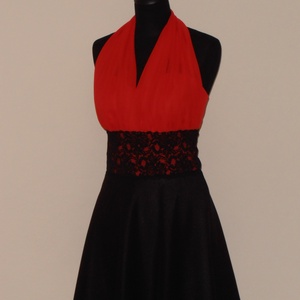 Csipkés alkalmiruha két színben - diy (csináld magad) - szabásminta, útmutató - Meska.hu