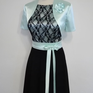 Menta-fekete csipkés alkalmiruha -  - Meska.hu