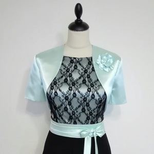 Menta-fekete csipkés alkalmiruha -  - Meska.hu