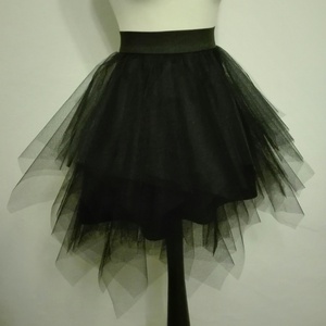 Fekete tüll szoknya  - esküvő - ruha - menyasszonyi ruha - Meska.hu