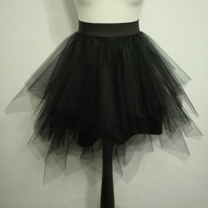 Fekete tüll szoknya  - esküvő - ruha - menyasszonyi ruha - Meska.hu