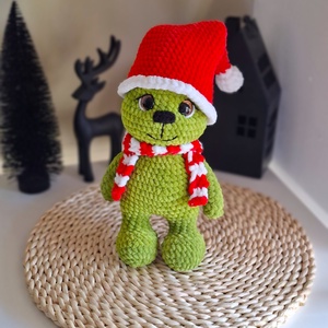 Horgolt karácsonyi baby Grinch - Meska.hu