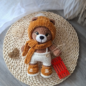 Horgolt maci - őszi szettben - Meska.hu