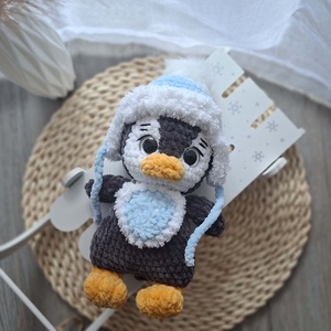 Horgolt pingvin- téli szettben - Meska.hu