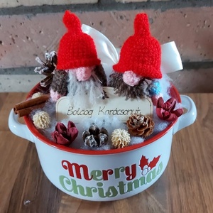 Világító Manós karácsonyi asztal dísz - karácsony - karácsonyi lakásdekoráció - Meska.hu