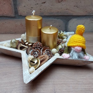 Manócska karácsonyi asztal dísz  - karácsony - karácsonyi lakásdekoráció - ünnepi asztaldekoráció - Meska.hu