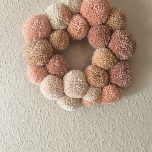 Pompom koszorú - Meska.hu
