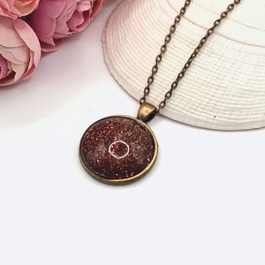 Antik bronz nyaklánc  antik bronzbarna csillogó textilbőrrel, Ékszer, Fülbevaló, Lógó fülbevaló, Ékszerkészítés, MESKA