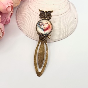 Baglyos, szív könyvjelző - ékszer - ékszerszett - Meska.hu