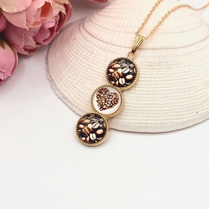 Antik arany nyaklánc � kávészemes, kávészív lencsével - ékszer - nyaklánc - medál - Meska.hu