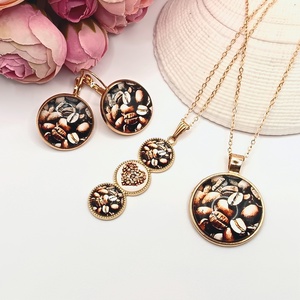 Antik arany franciakapcsos fülbevaló � kávészemes lencsével - ékszer - fülbevaló - lógó fülbevaló - Meska.hu