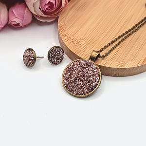 Antik bronz ékszerszett � csillogó bronzbarna lencsével, Ékszer, Ékszerszett, Ékszerkészítés, MESKA