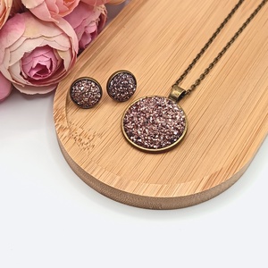 Antik bronz ékszerszett � csillogó bronzbarna lencsével - ékszer - ékszerszett - Meska.hu